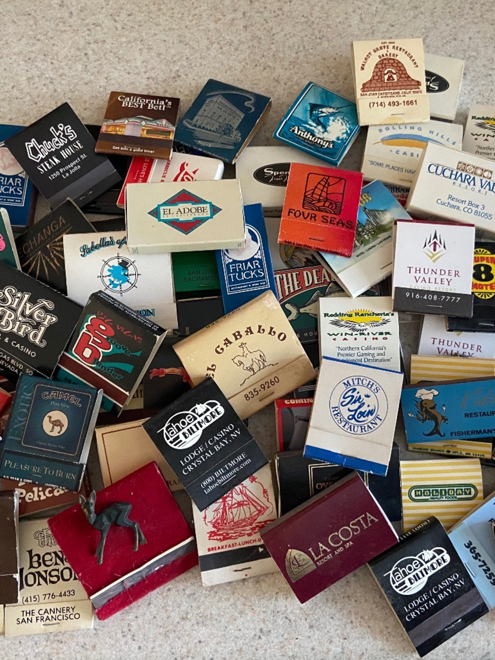Vintage Advertising Matchbooks Lot of 75 Casinos Hotels Restaurants Retro